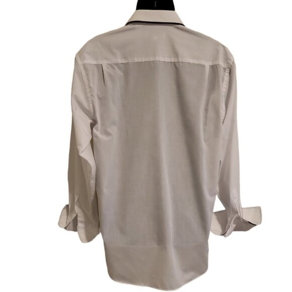Men's Button Up Shirt by Karl Knox Wht (size 16.5 34/35) - Picture 3 of 5